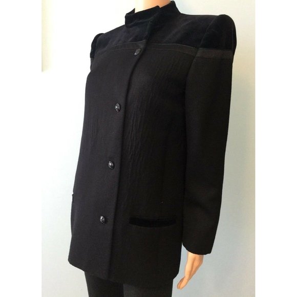Valentino Jackets & Blazers - Authentic Womens Vintage Valentino Black Button Front Coat Jacket Sz US 10
